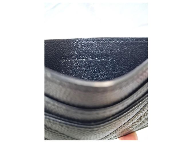 Saint Laurent Nuevo - Tarjetero con Cassandre dorado - cuero con textura de grano de polvo - vista 3