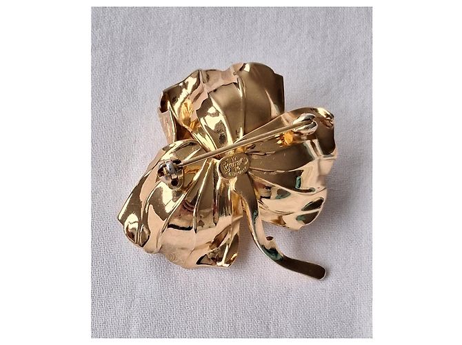 Christian Dior Mai indossato - GROSSE Germania firmato nel 1974 per Ch. DIOR D'oro Gold hardware - vista 6