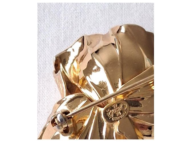Christian Dior Mai indossato - GROSSE Germania firmato nel 1974 per Ch. DIOR D'oro Gold hardware - vista 7