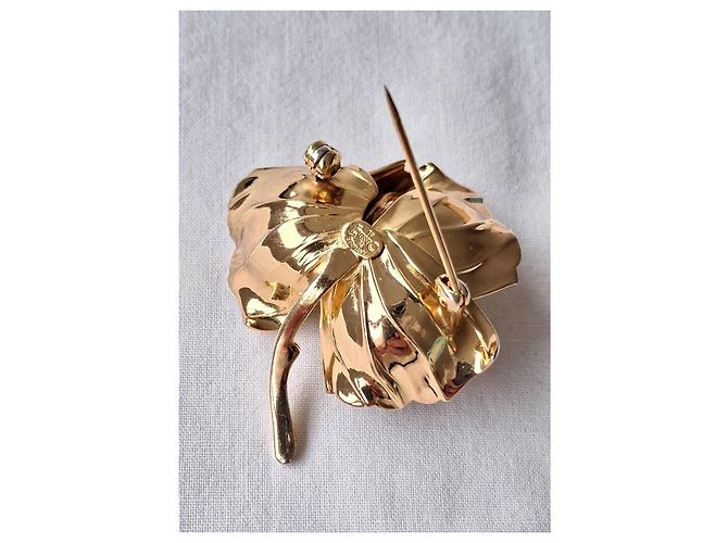 Christian Dior Mai indossato - GROSSE Germania firmato nel 1974 per Ch. DIOR D'oro Gold hardware - vista 9