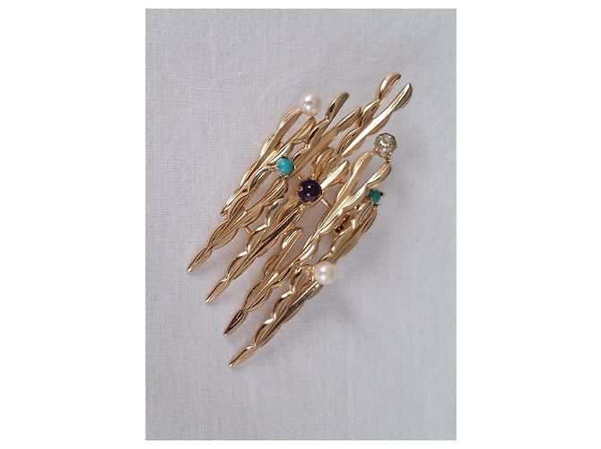 Christian Dior Mai indossato - GROSSE firmato 1965 - Germania per Ch. DIOR Multicolore D'oro Gold hardware - vista 3