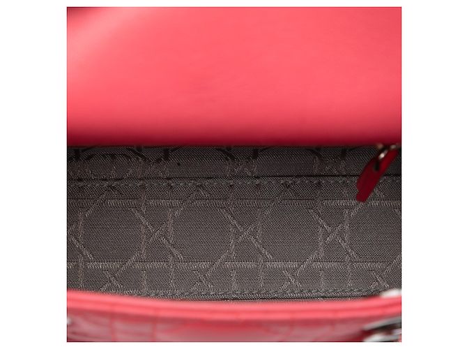 Dior Mini Cannage Lady Dior in agnello rosa - vista 4
