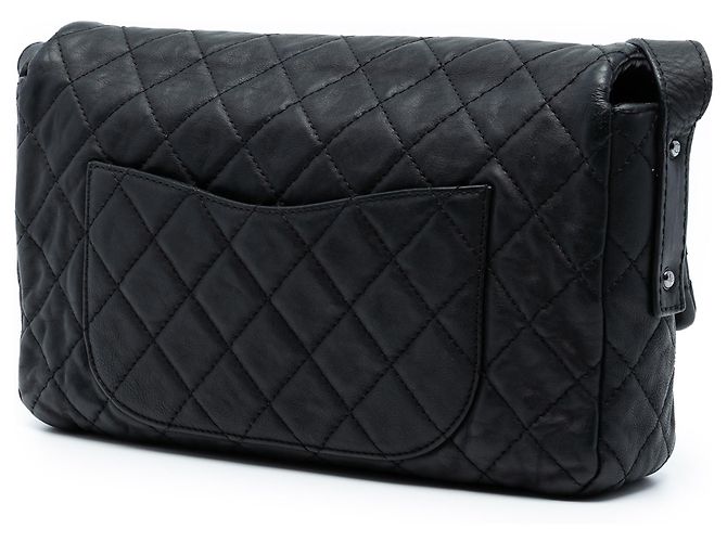Mademoiselle Chanel Messenger Flap Facile Reissue 2.55 in Pelle di Vitello Trapuntata Nera Nero - vista 2