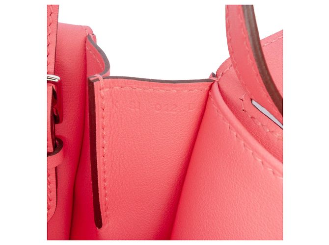 Mini Halzan 22 in Swift rosa di Hermès - vista 8