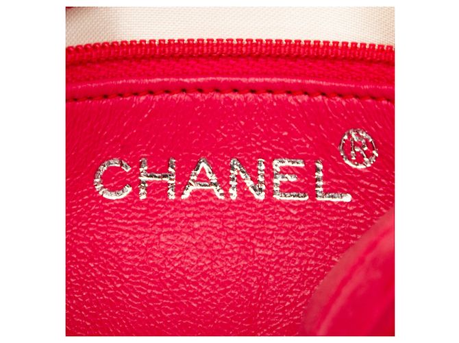 Camera Borsa a tracolla in suede trapuntato rosso Chanel - vista 5
