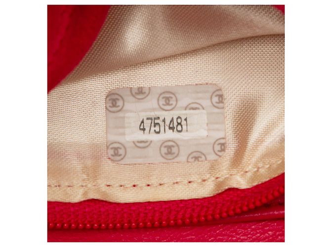 Camera Borsa a tracolla in suede trapuntato rosso Chanel - vista 6