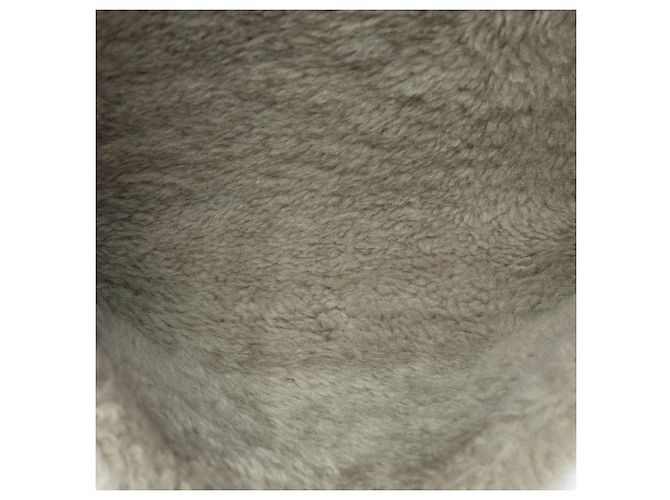 Borsa a spalla reversibile Kate Monogram in shearling medio grigio di Saint Laurent Marrone - vista 4