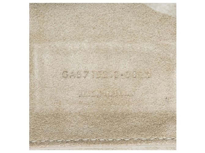 Borsa a spalla reversibile Kate Monogram in shearling medio grigio di Saint Laurent Marrone - vista 6