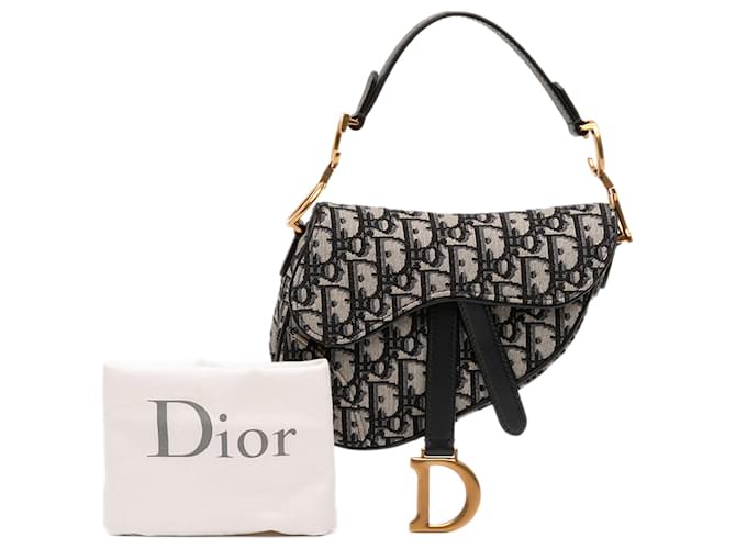 Saddle Borsa a sella mini obliqua blu Dior Blu navy - vista 11
