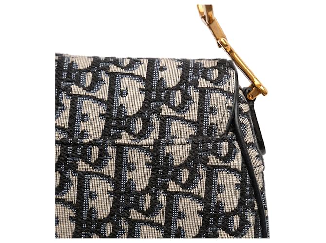 Saddle Borsa a sella mini obliqua blu Dior Blu navy - vista 9