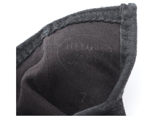 Hermès Schwarze Wildlederhandschuhe Hermes Kelly - Ansicht 3