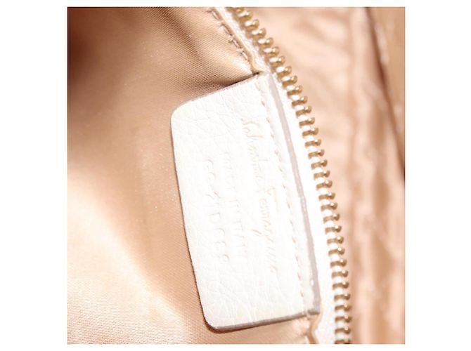 Borsa Vala in pelle Salvatore Ferragamo Bianco - vista 7