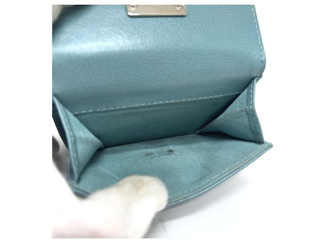 Chanel Hellblau Tri-Fold Geldbörse - Ansicht 9