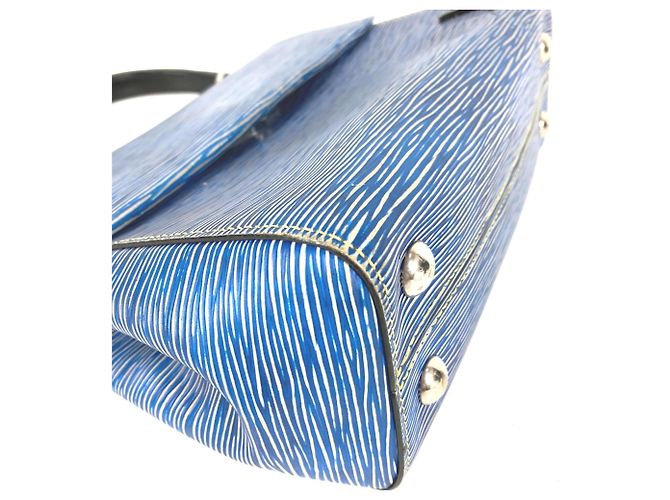 Borsa Cluny BB in denim Epi di LOUIS VUITTON Blu - vista 14