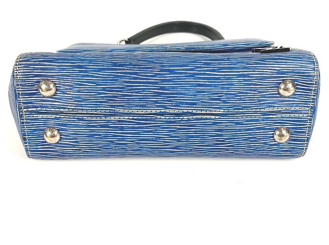 Borsa Cluny BB in denim Epi di LOUIS VUITTON Blu - vista 15