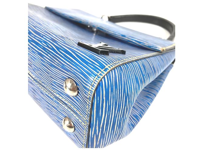 Borsa Cluny BB in denim Epi di LOUIS VUITTON Blu - vista 16