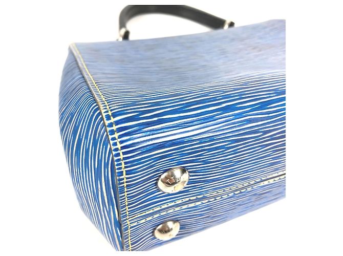 Borsa Cluny BB in denim Epi di LOUIS VUITTON Blu - vista 6