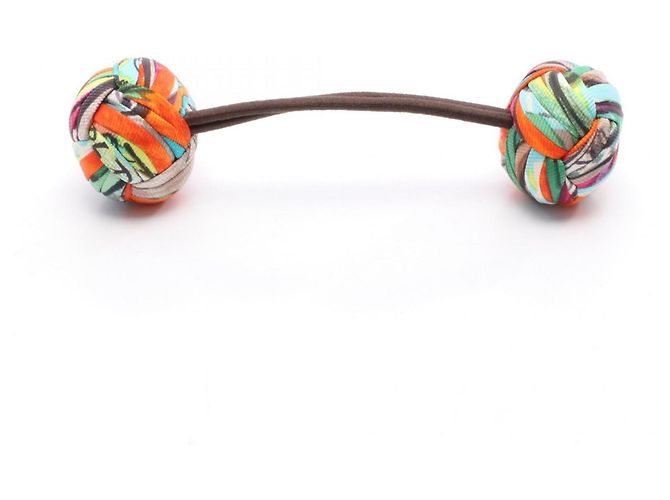 Silk In Fascia per capelli in seta Pompon Hermès Multicolore - vista 3