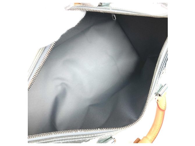 Borsa da Viaggio Keepall Bandoulière 50 Monogramma Specchio Louis Vuitton Argento - vista 10