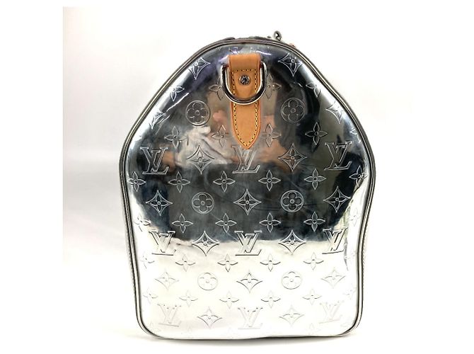 Borsa da Viaggio Keepall Bandoulière 50 Monogramma Specchio Louis Vuitton Argento - vista 4