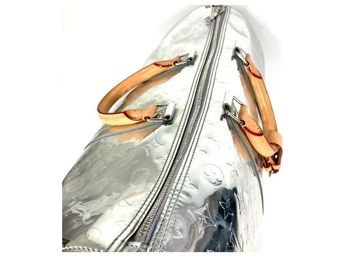 Borsa da Viaggio Keepall Bandoulière 50 Monogramma Specchio Louis Vuitton Argento - vista 5
