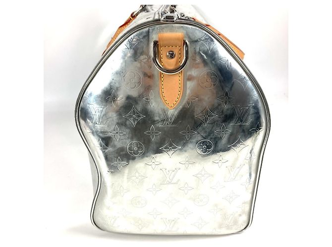 Borsa da Viaggio Keepall Bandoulière 50 Monogramma Specchio Louis Vuitton Argento - vista 6