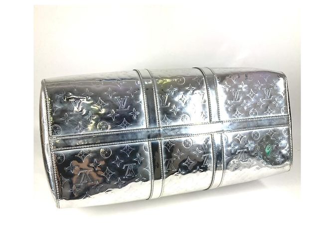 Borsa da Viaggio Keepall Bandoulière 50 Monogramma Specchio Louis Vuitton Argento - vista 8