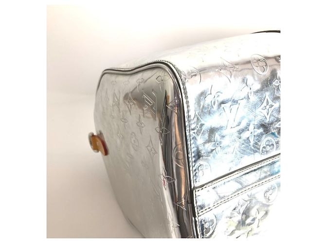 Borsa da Viaggio Keepall Bandoulière 50 Monogramma Specchio Louis Vuitton Argento - vista 9