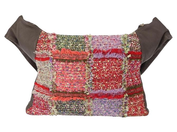 Borsa Chanel Girl in tweed e pelle media Multicolore - vista 2