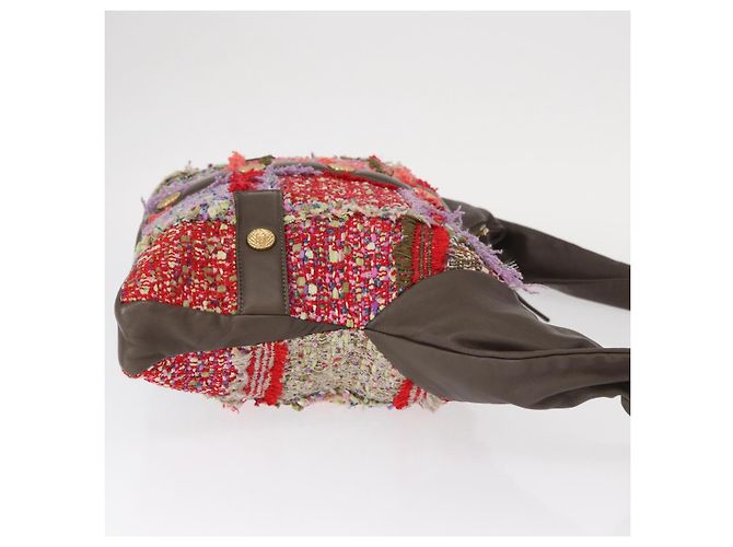 Borsa Chanel Girl in tweed e pelle media Multicolore - vista 3