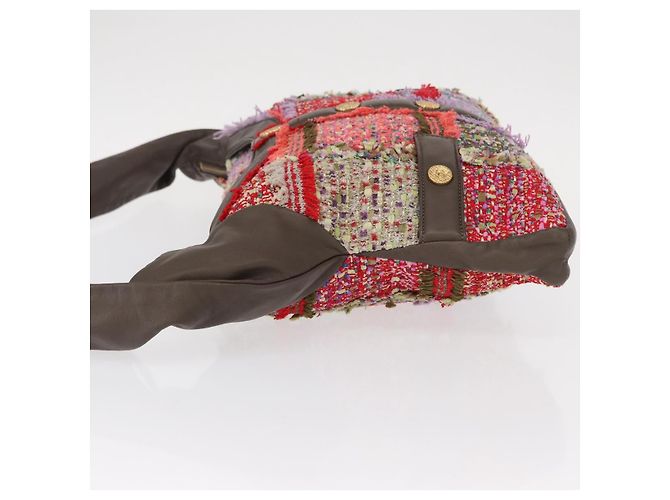 Borsa Chanel Girl in tweed e pelle media Multicolore - vista 4