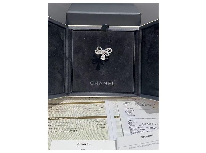 Anello fiocco di diamante Ruban di Chanel in oro 18K 1ct Argento - vista 7