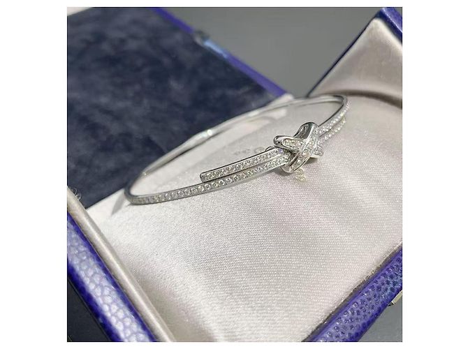 Chaumet Bracciale Jeux de Liens in oro bianco 18K con diamanti, misura 165 - vista 3