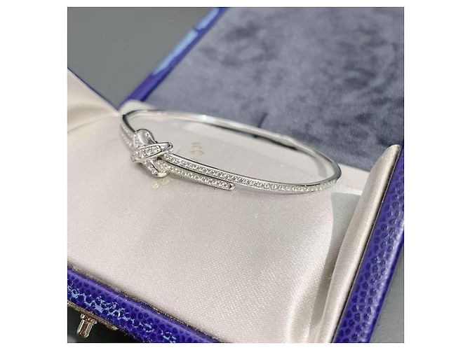 Chaumet Bracciale Jeux de Liens in oro bianco 18K con diamanti, misura 165 - vista 4