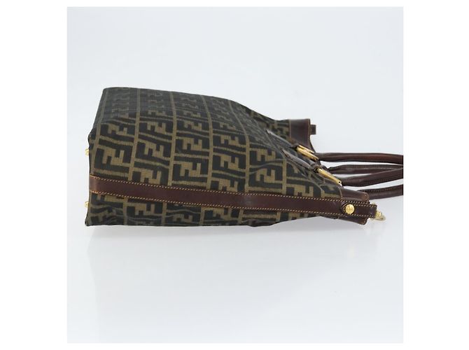 Fendi Vintage Zip Tote Zucca aus Canvas Mittel Braun - Ansicht 3