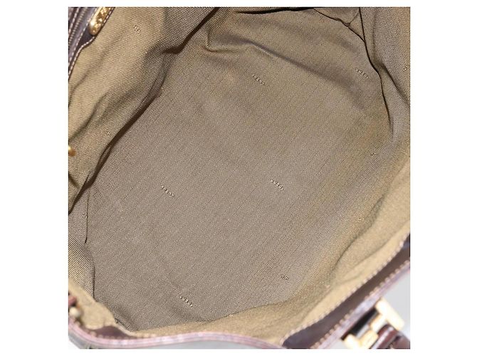 Fendi Vintage Zip Tote Zucca aus Canvas Mittel Braun - Ansicht 5
