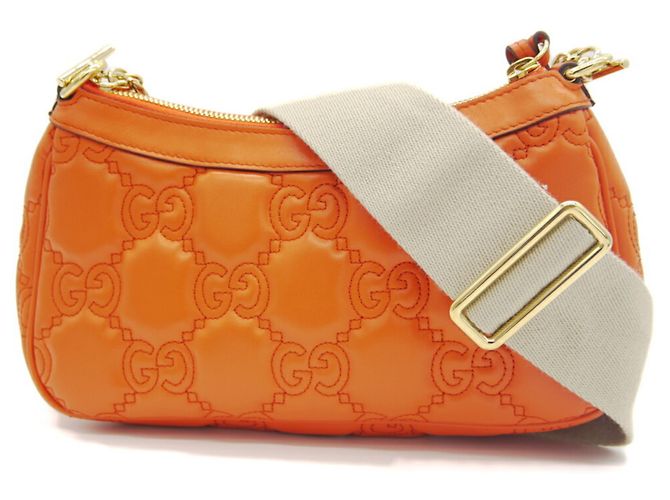 Bolso de cuero GG Matelassé Gucci Naranja - vista 2