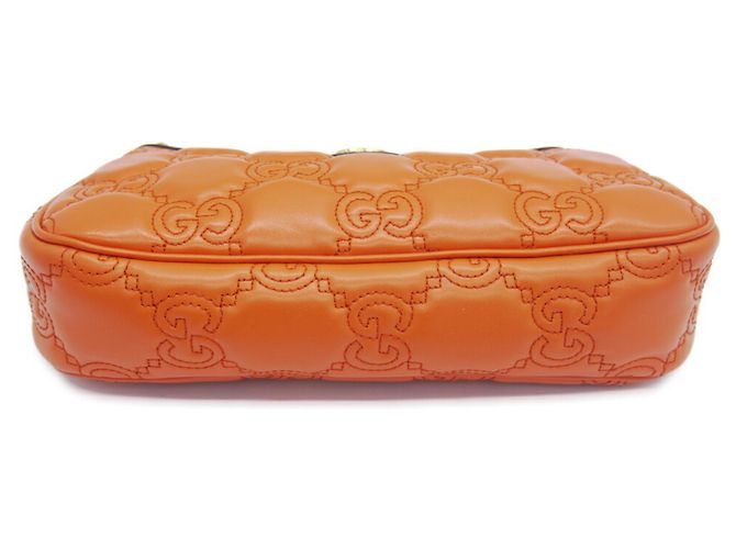 Bolso de cuero GG Matelassé Gucci Naranja - vista 3