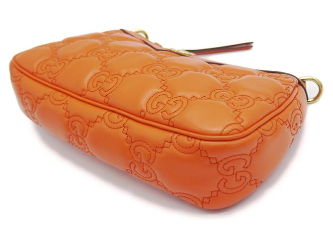 Bolso de cuero GG Matelassé Gucci Naranja - vista 4