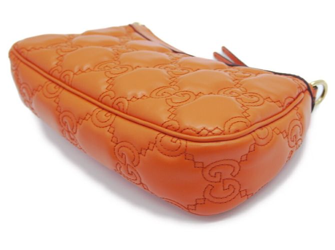 Bolso de cuero GG Matelassé Gucci Naranja - vista 5