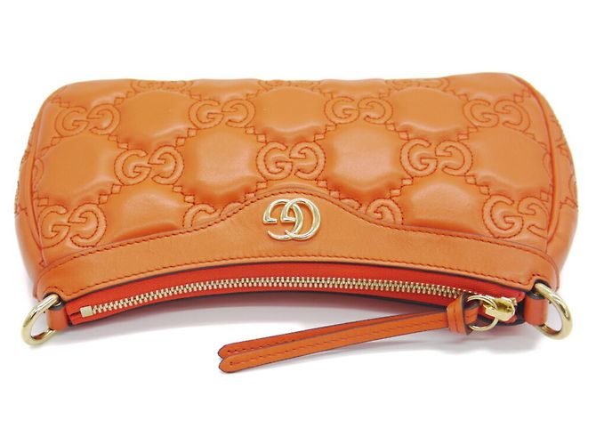 Bolso de cuero GG Matelassé Gucci Naranja - vista 6