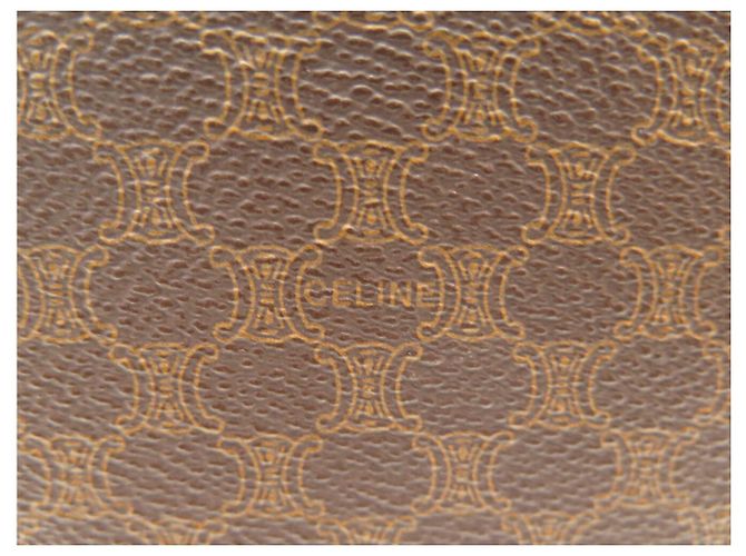 Céline MALLETTA VINTAGE CELINE IN CANVAS TRIOMPHE E PELLE VALIGETTA CON CODICE Marrone - vista 10