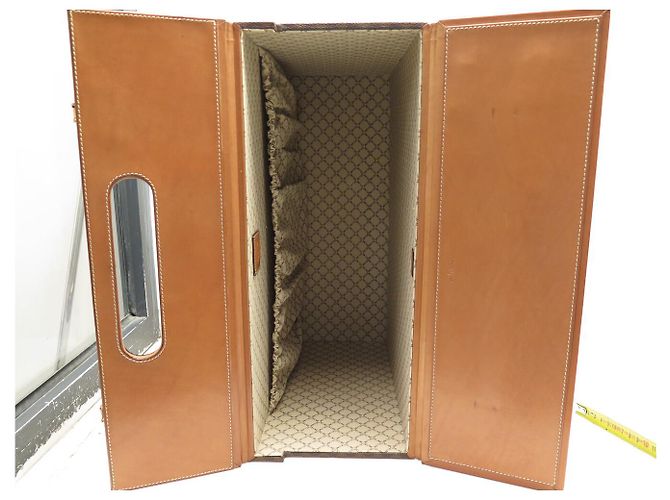 Céline MALLETTA VINTAGE CELINE IN CANVAS TRIOMPHE E PELLE VALIGETTA CON CODICE Marrone - vista 11
