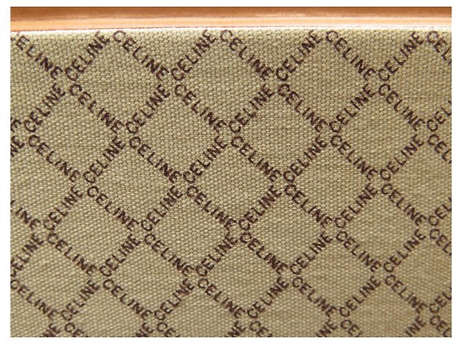 Céline MALLETTA VINTAGE CELINE IN CANVAS TRIOMPHE E PELLE VALIGETTA CON CODICE Marrone - vista 15