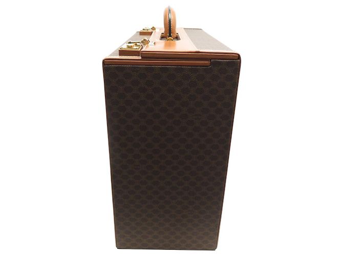 Céline MALLETTA VINTAGE CELINE IN CANVAS TRIOMPHE E PELLE VALIGETTA CON CODICE Marrone - vista 6