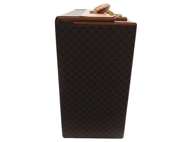 Céline MALLETTA VINTAGE CELINE IN CANVAS TRIOMPHE E PELLE VALIGETTA CON CODICE Marrone - vista 8