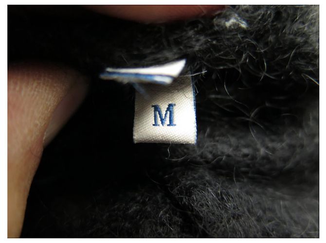 VINTAGE MONCLER PULLOVER M 38 AUS MOHAIR WOLLE & NYLON SCHWARZER ROLLKRAGEN - Ansicht 11