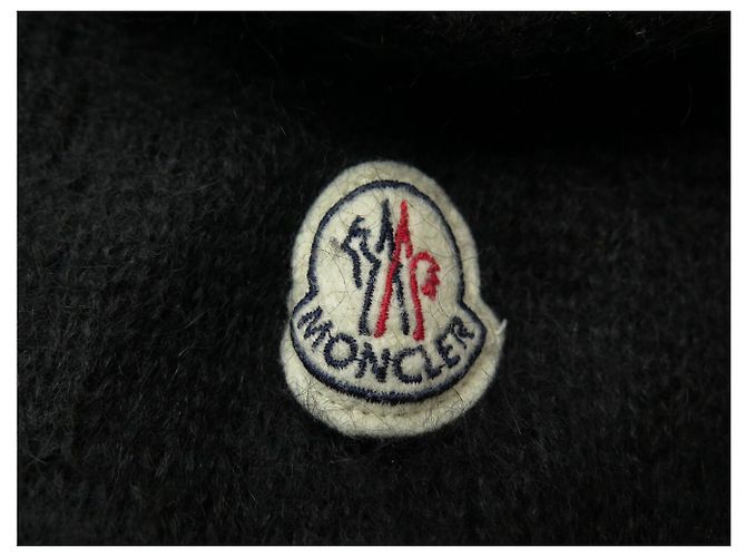 VINTAGE MONCLER PULLOVER M 38 AUS MOHAIR WOLLE & NYLON SCHWARZER ROLLKRAGEN - Ansicht 6