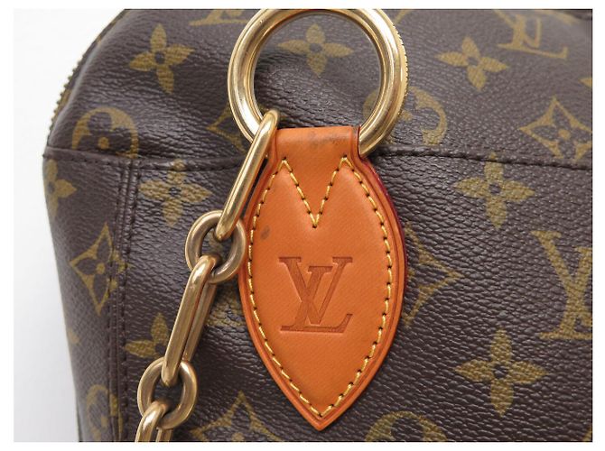 BORSA A MANO LOUIS VUITTON X LAGERFELD PUNCHING BAG ICONOCLAST M40230 MONOGRAMMA Marrone - vista 12