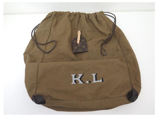 BORSA A MANO LOUIS VUITTON X LAGERFELD PUNCHING BAG ICONOCLAST M40230 MONOGRAMMA Marrone - vista 18